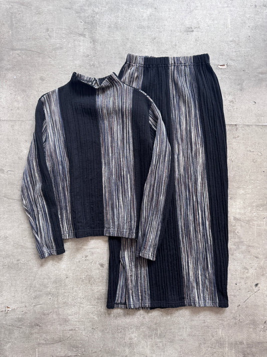Issey Miyake Hai Sporting Gear Ribbed Stripe Detail Two Piece