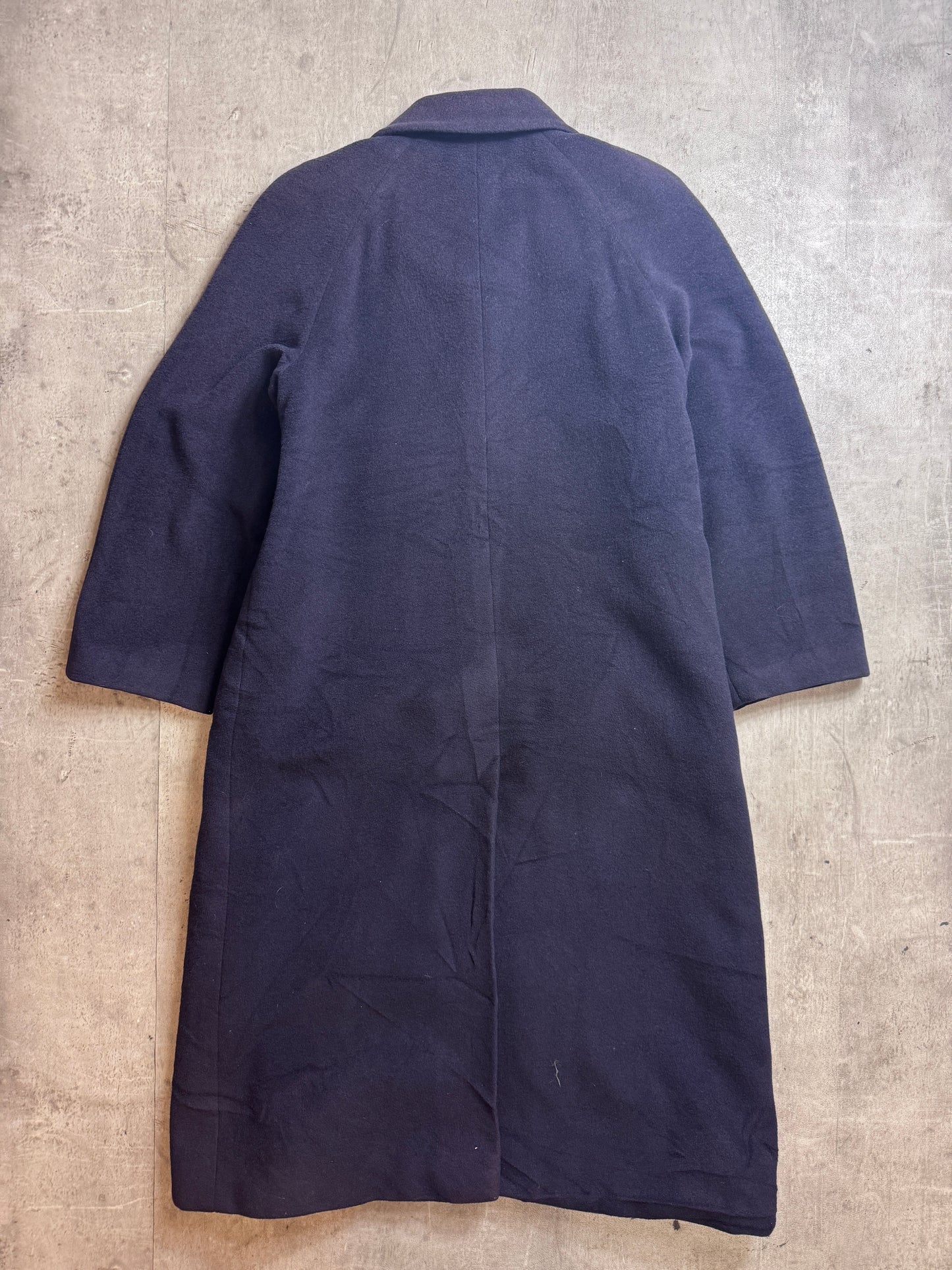 Burberry Wool Silk Lined Single Breasted Overcoat