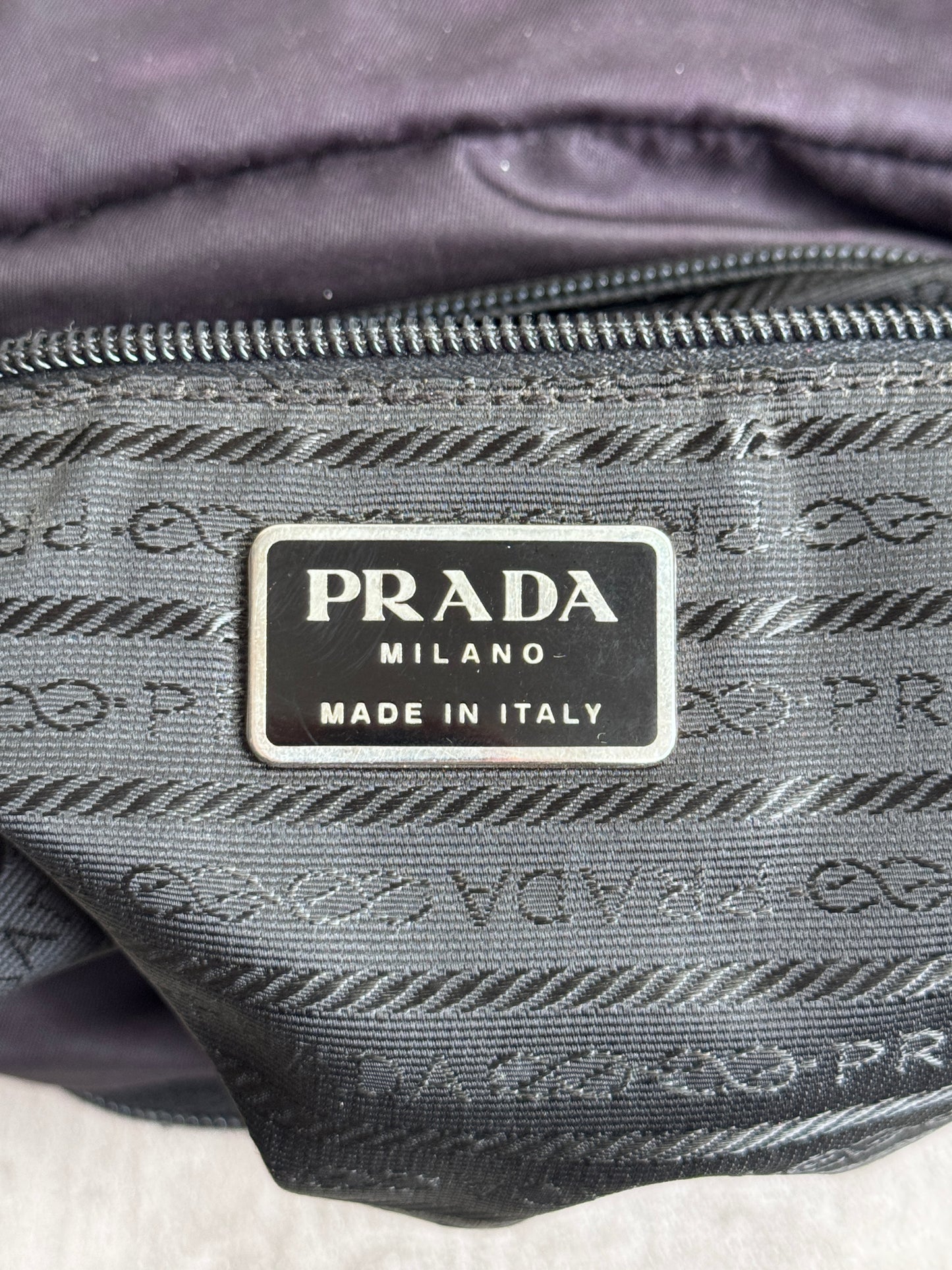 Prada Tessuto Nylon Plum Cross Body