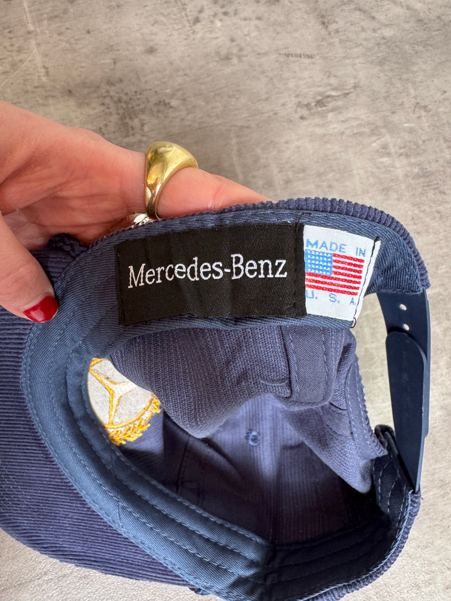 Deadstock Mercedes Benz Navy Cord Cap