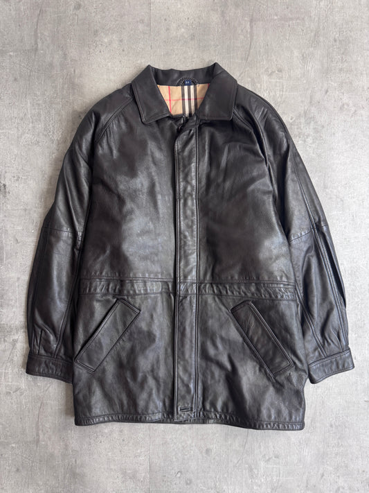 Burberry Mid Length Leather Jacket
