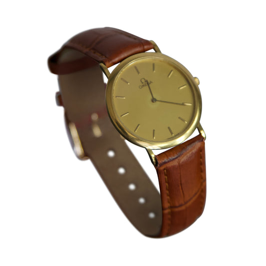 Omega Deville Model 195.0075.2 Gold Plated Watch