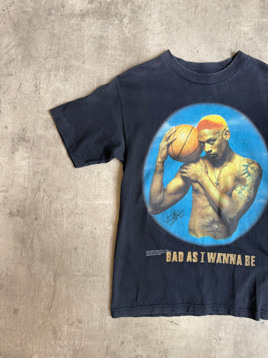 1996 Dennis Rodman Single Stitch Bad As I Wanna Be Portrait Graphic Tee