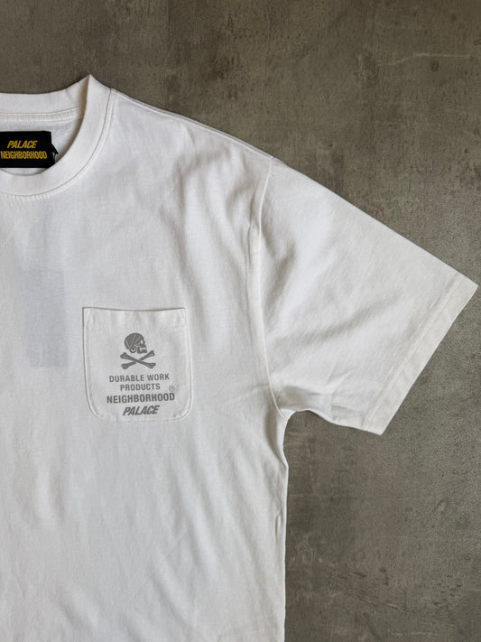PALACE NEIGHBORHOOD POCKET T-SHIRT WHITE