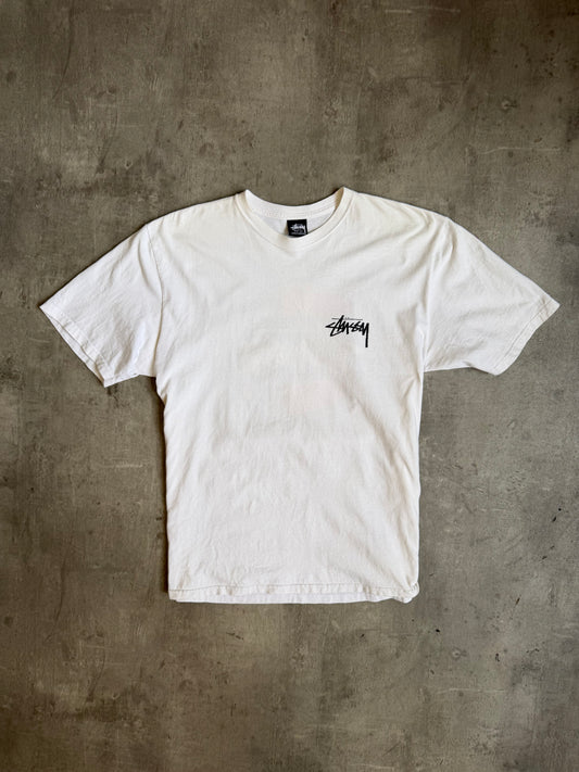 Stussy World Tribe Backprint White Graphic Tee
