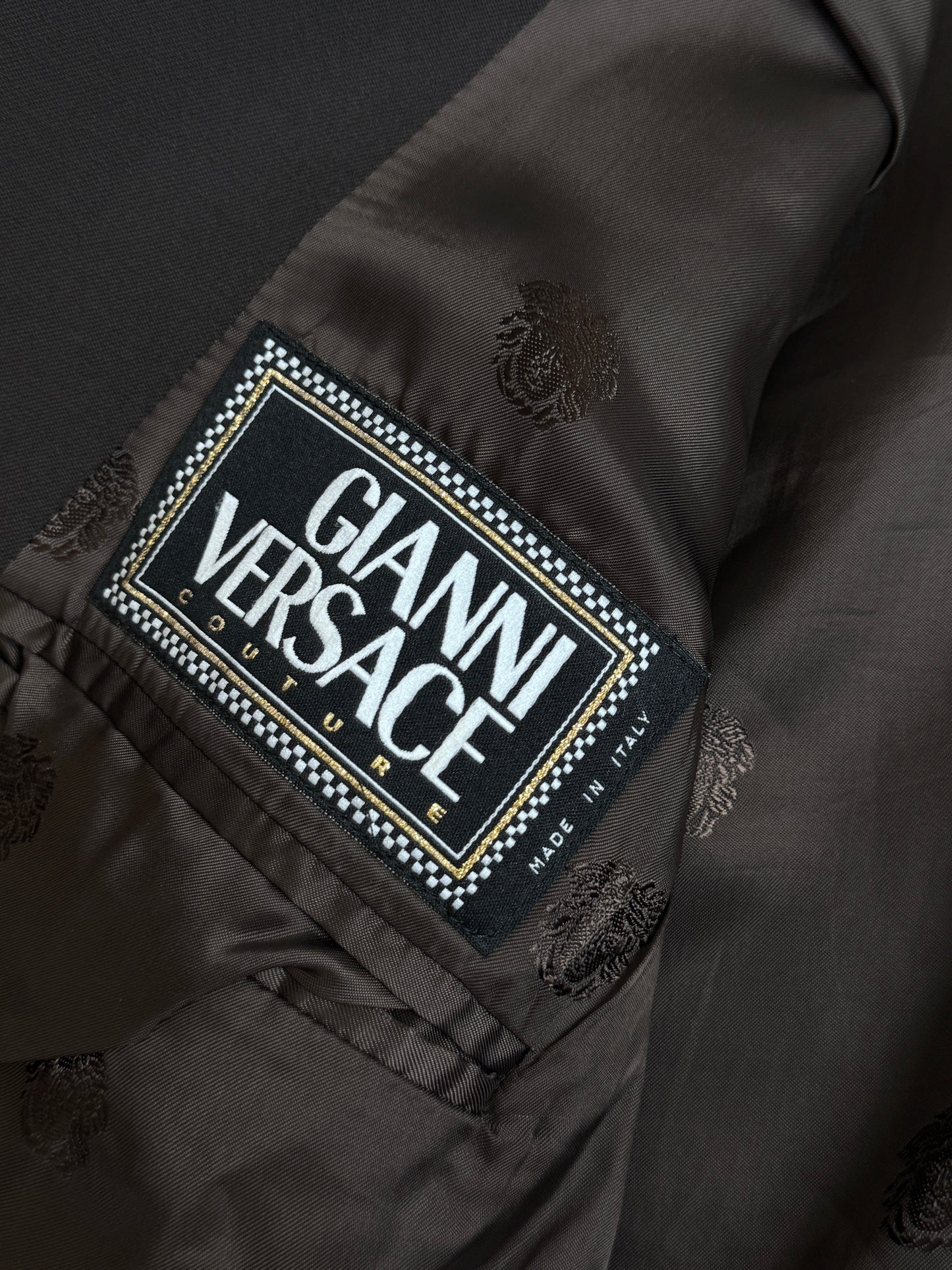 90s Gianni Versace Khaki Vintage Suit