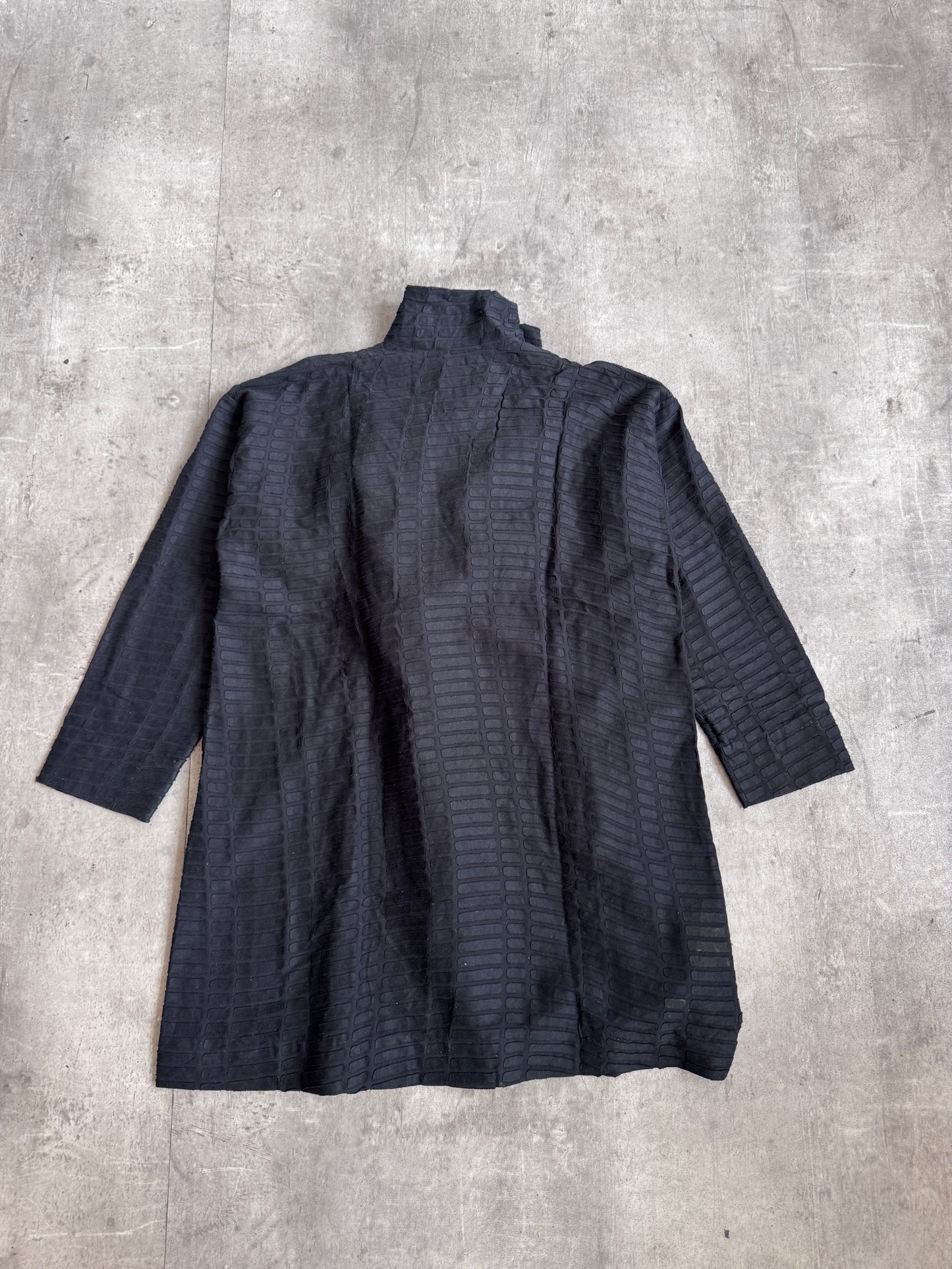 S/S 2017 Issey Miyake Block Textured Fold Coat