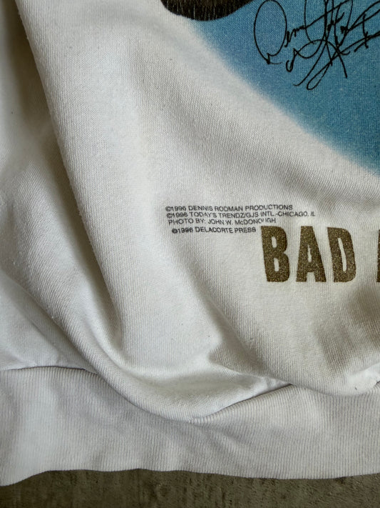 1996 Dennis Rodman Single Stitch Bad As I Wanna Be Portrait Graphic Sweatshirt
