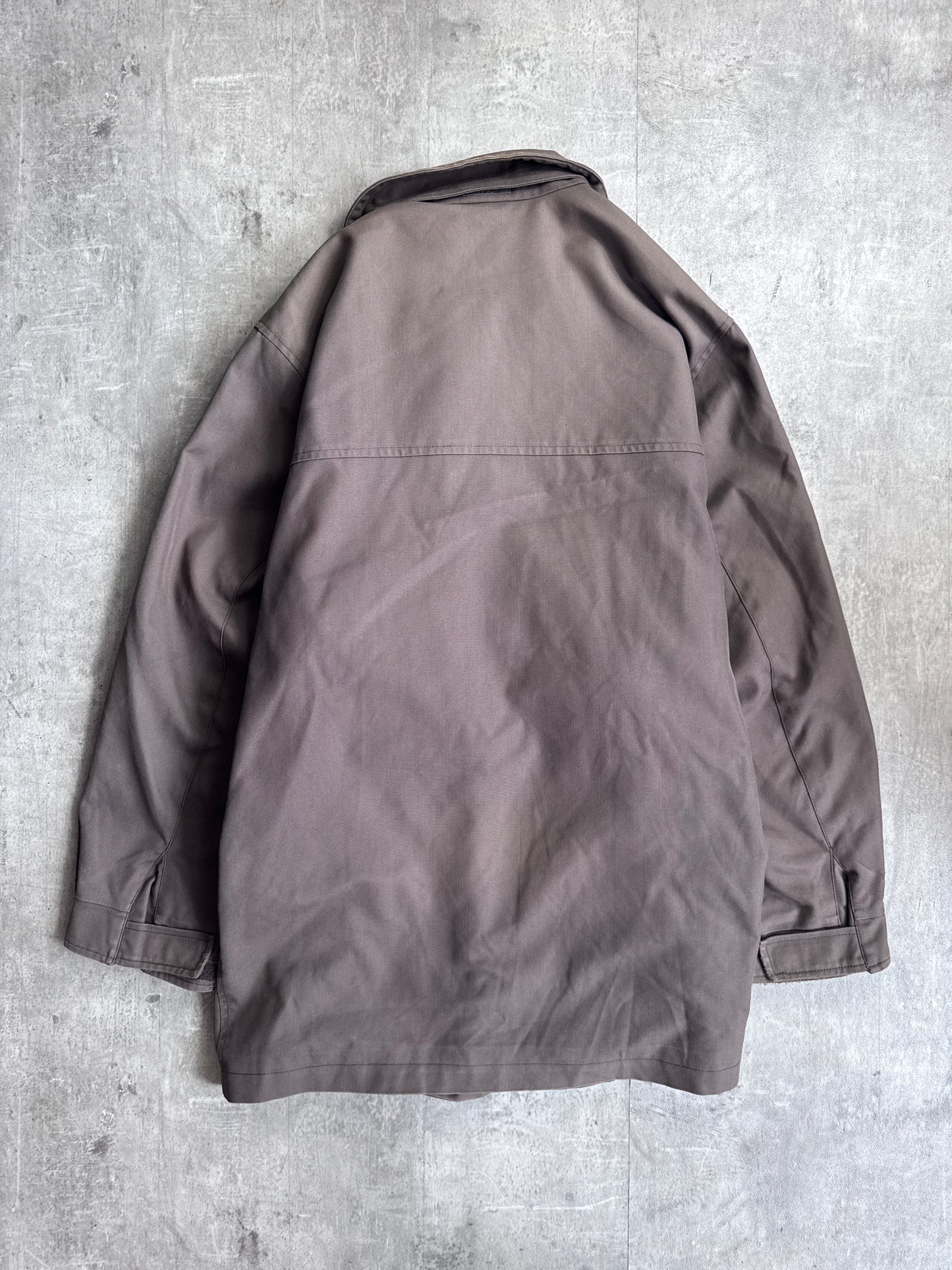 Burberry Brown Nova Check Lined Poly Cotton Utility Coat