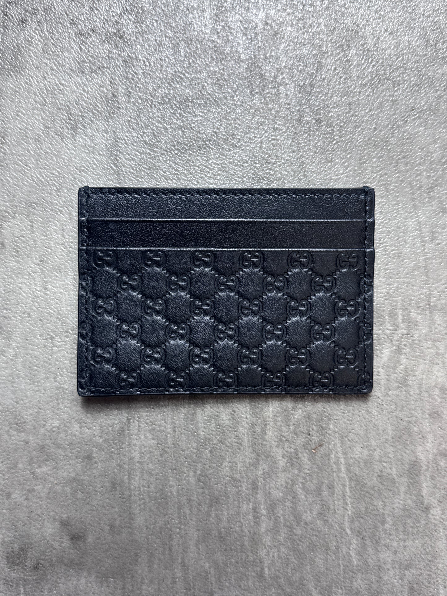 Gucci GG Black Leather Card Holder
