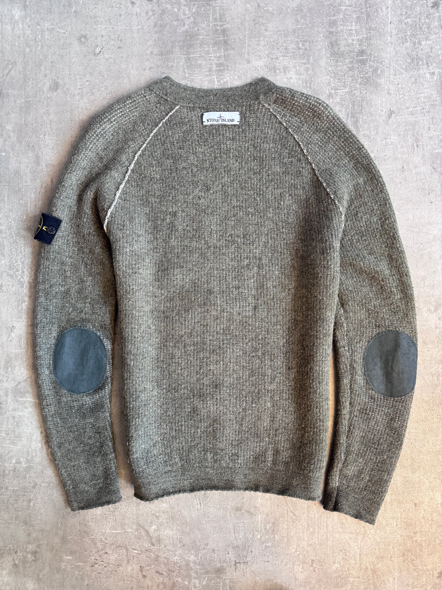 A/W 2017 Stone Island Reversible Contrast Waffle Knit Jumper