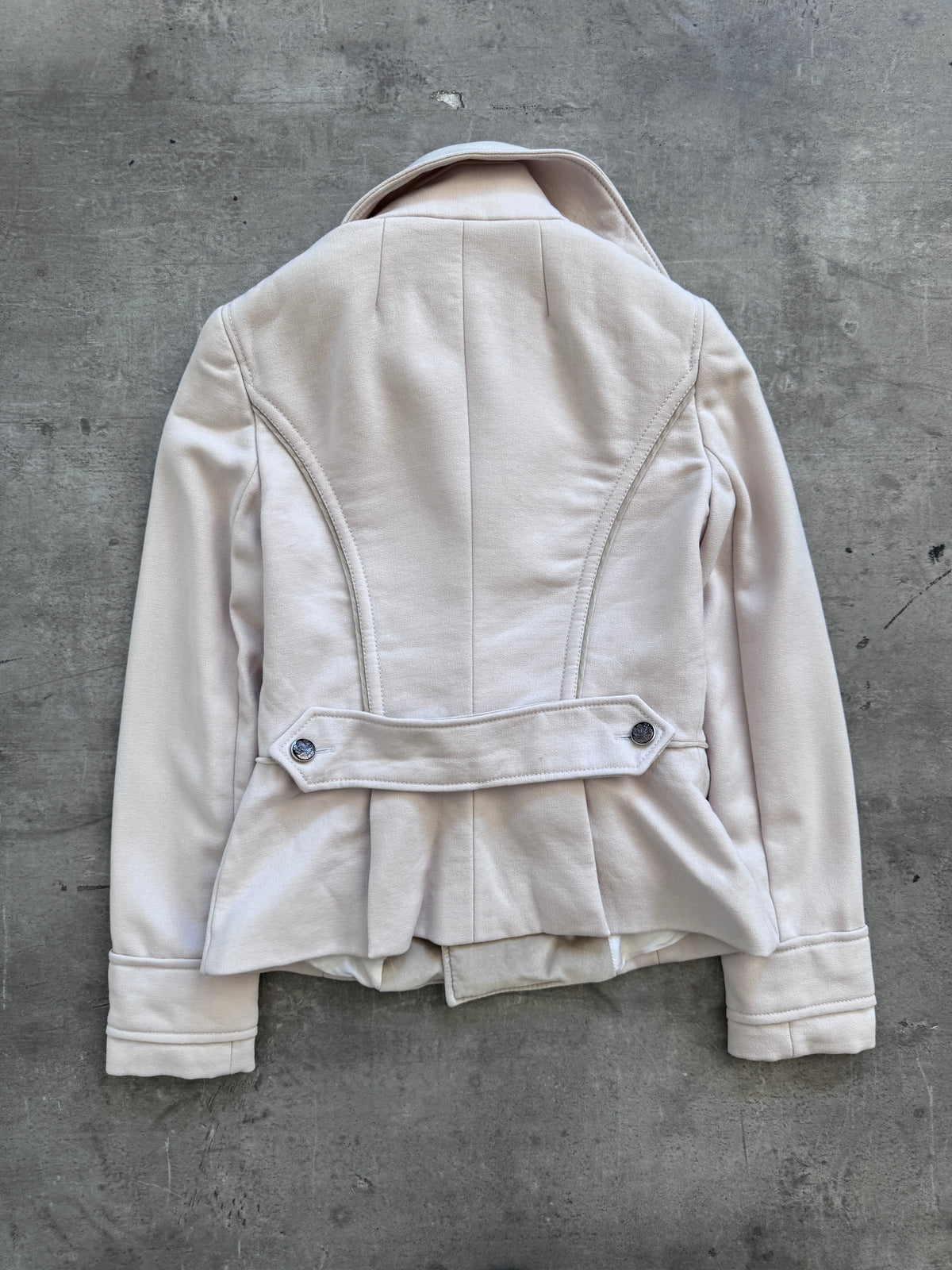 Dolce & Gabanna Velour Trim Double Breasted Blazer Jacket