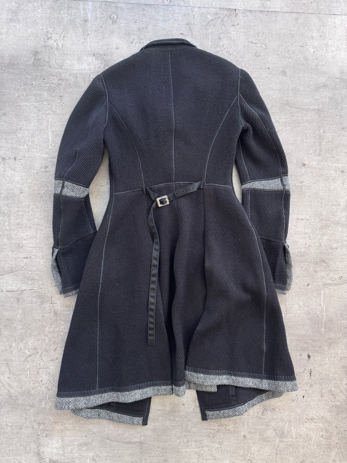Marithé Francois Girbaud Wool Chevron Detailing Coat
