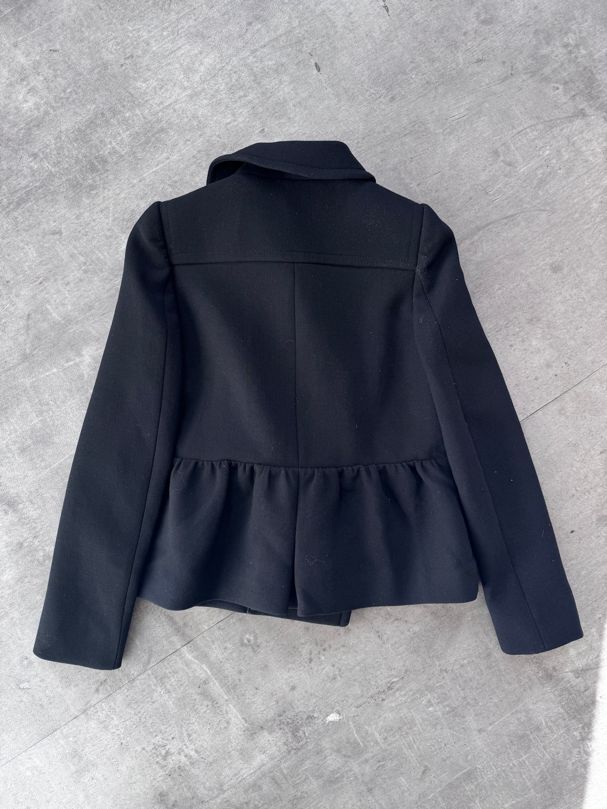 Miu Miu Asymetric Button Up Peacoat