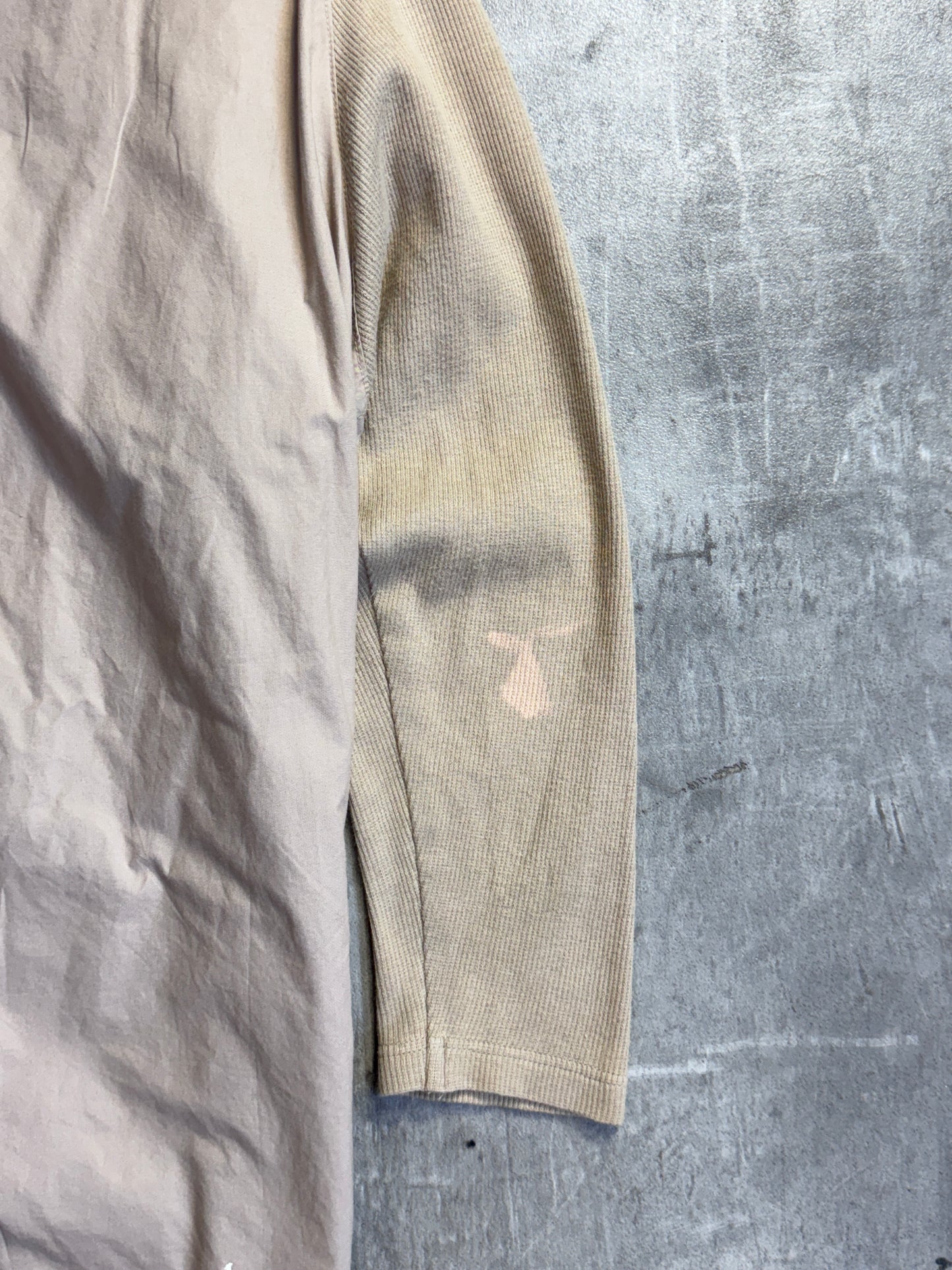 Issey Miyake Hai Ribbed Hybrid Sand Bomber Jacket