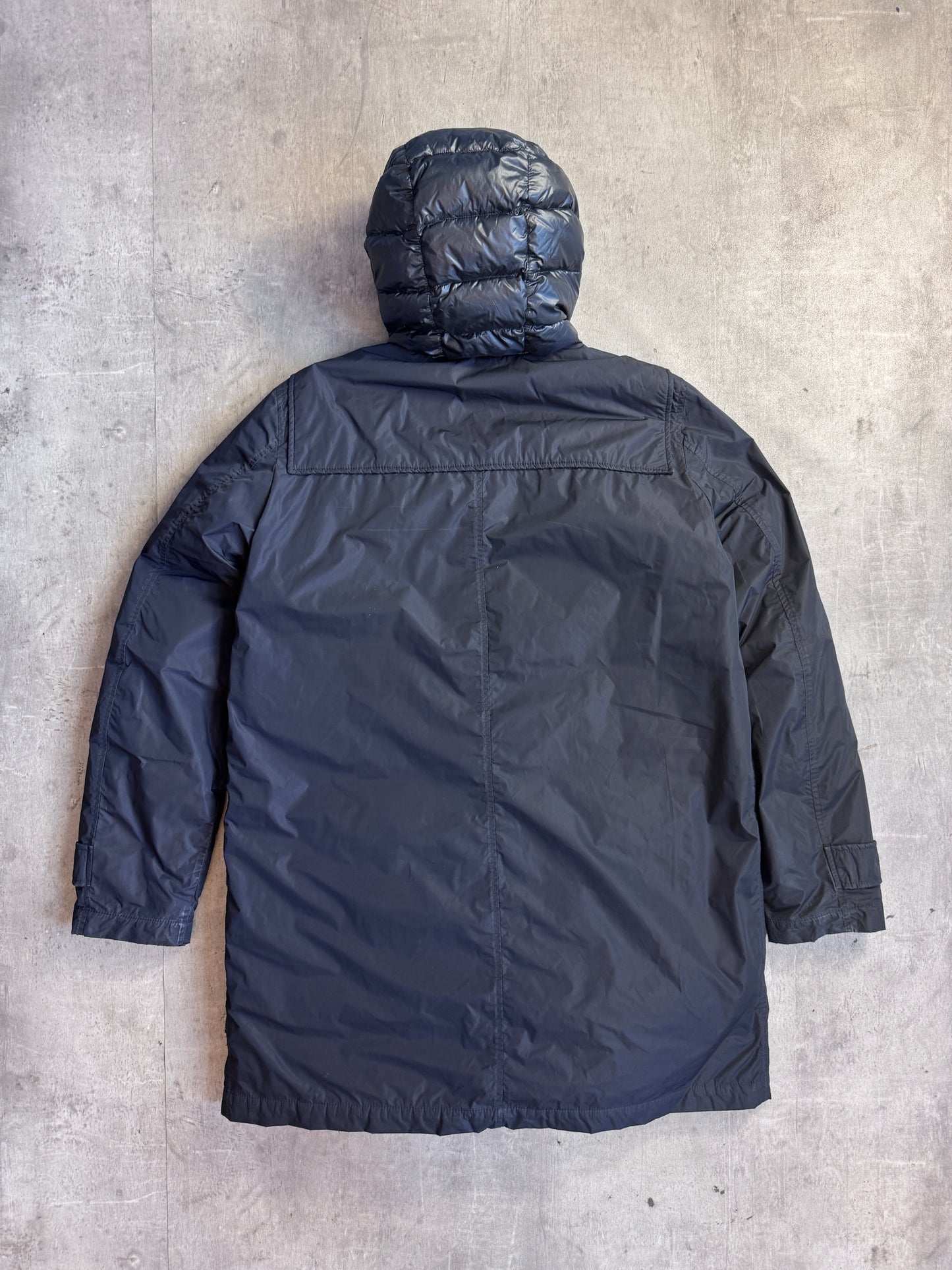 Moncler Black Hook Fastening Puffer Coat