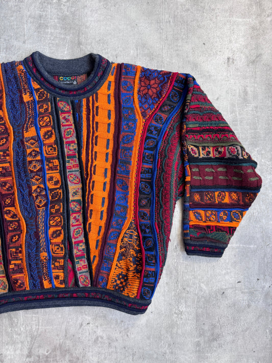 Coogi Multi Knit Heavweight Patterned Sweater