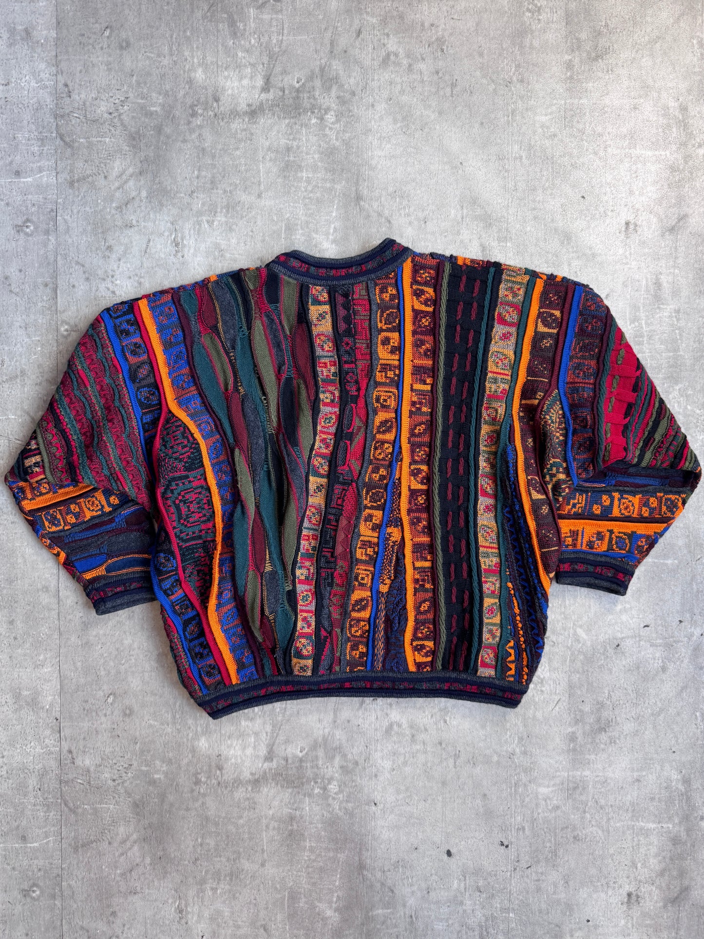 Coogi Multi Knit Heavweight Patterned Sweater