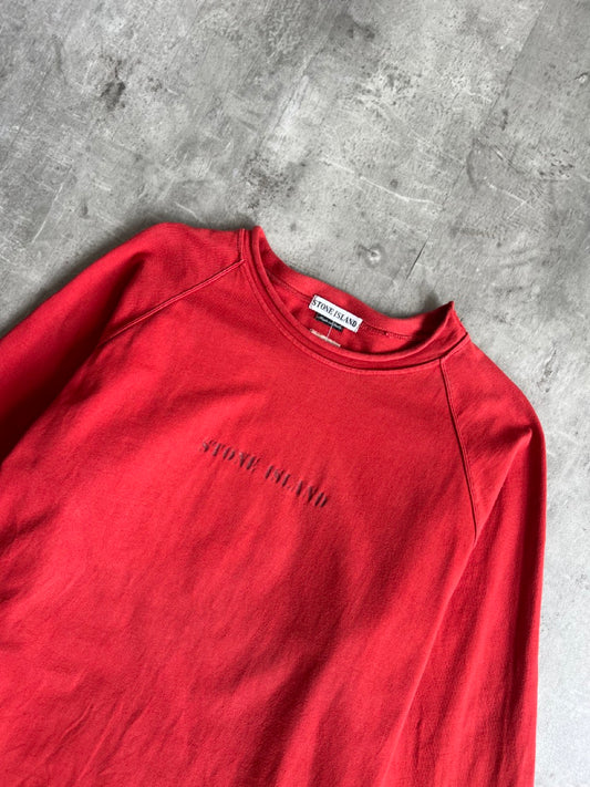 S/S 1996 Stone Island Red Spellout Sweater