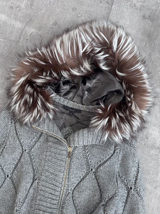 A/W 2009 Gucci by Frida Giannini Knit Fur Collar Coat