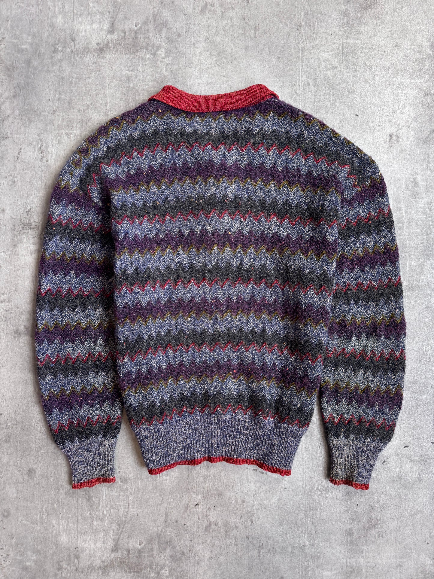 Missoni Abstract Half Button Multi Knitted Sweater