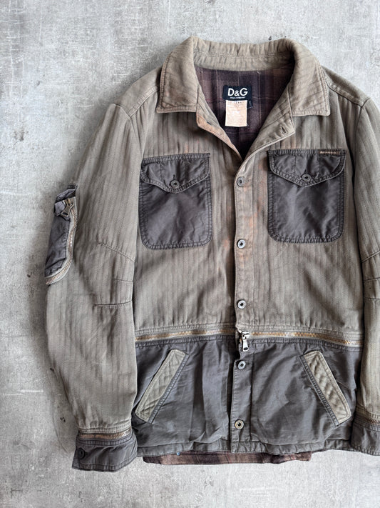 S/S 2003 Dolce & Gabbana Split Multi Zip Modular Utility Jacket
