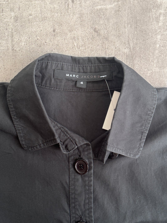 Marc Jacobs Black Cotton SS Button up Blouse
