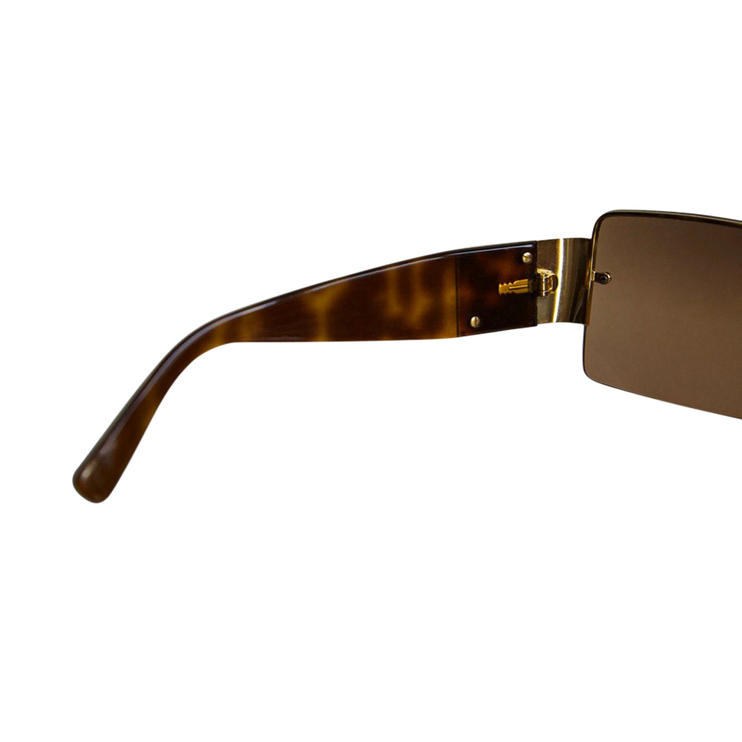 Chanel Rectangular Brown Rimless Sunglasses 4095