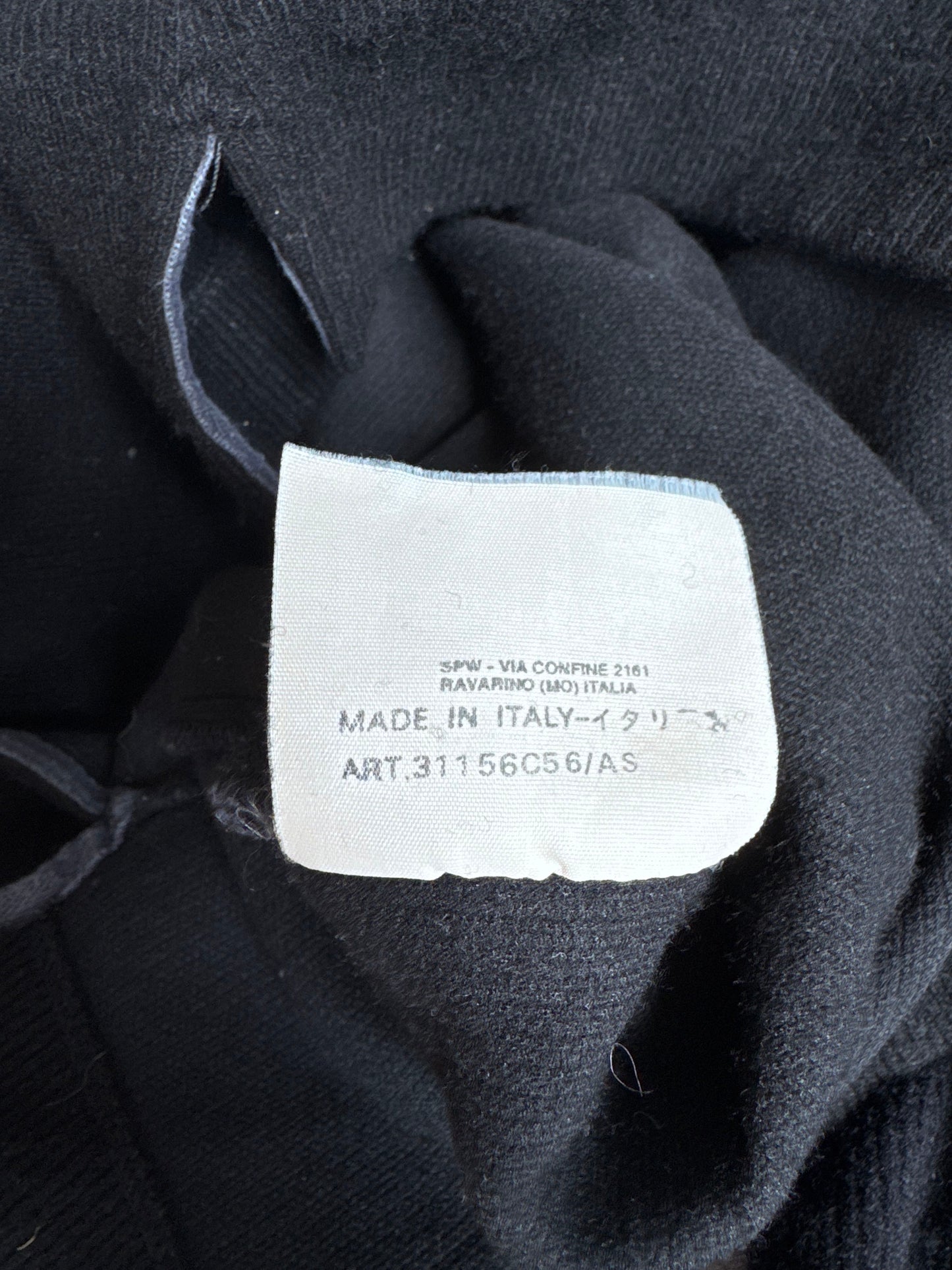 A/W1999 Stone Island Black Quarter Button Knit Sweater