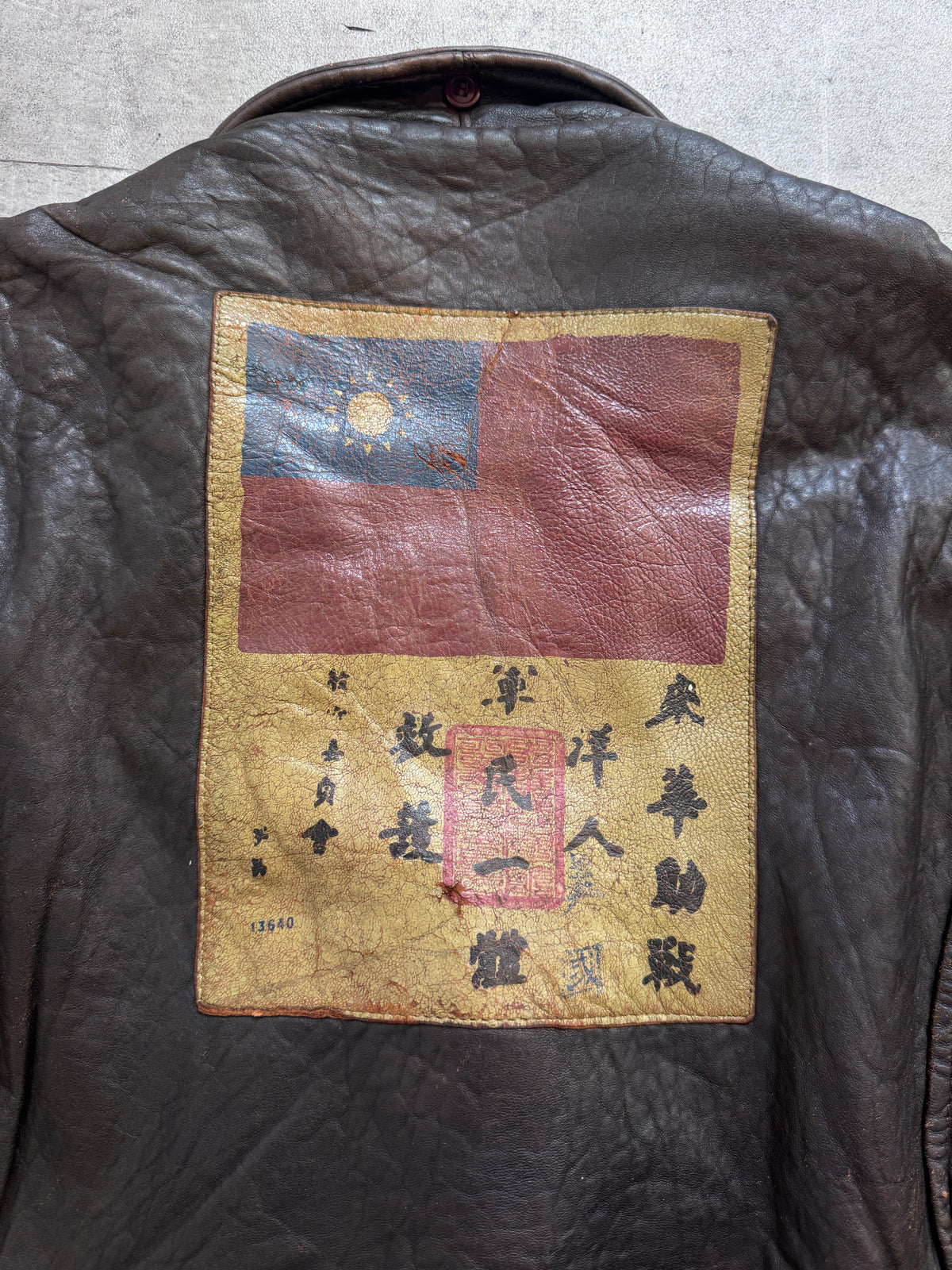 1987 Avirex Patched Texas Leather Flight Bomber Jacket