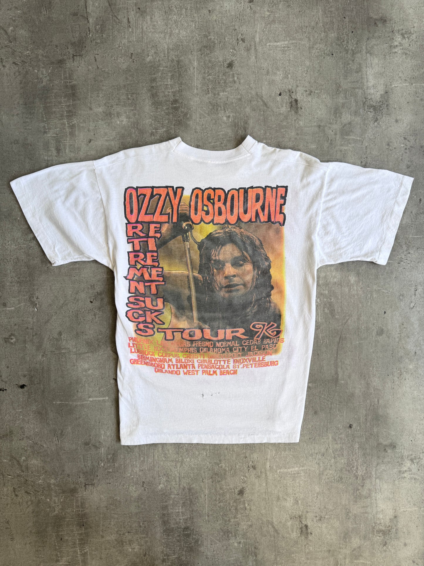 1996 Single Stitch Ozzy Osbourne 'Retirement Sucks' Tour Promo Graphic Tee