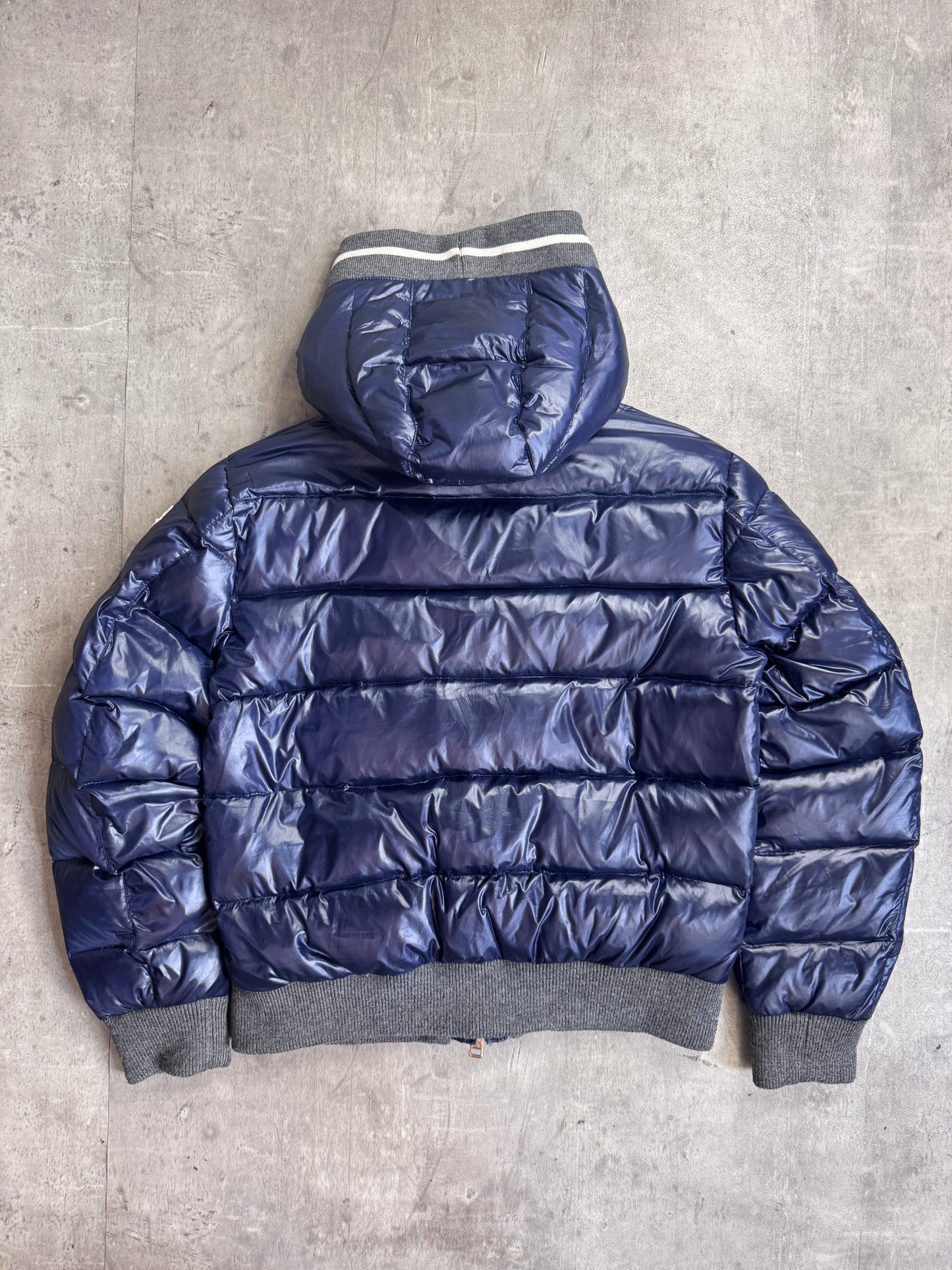 Moncler Panelled Two Tone Quilted Down Jacket