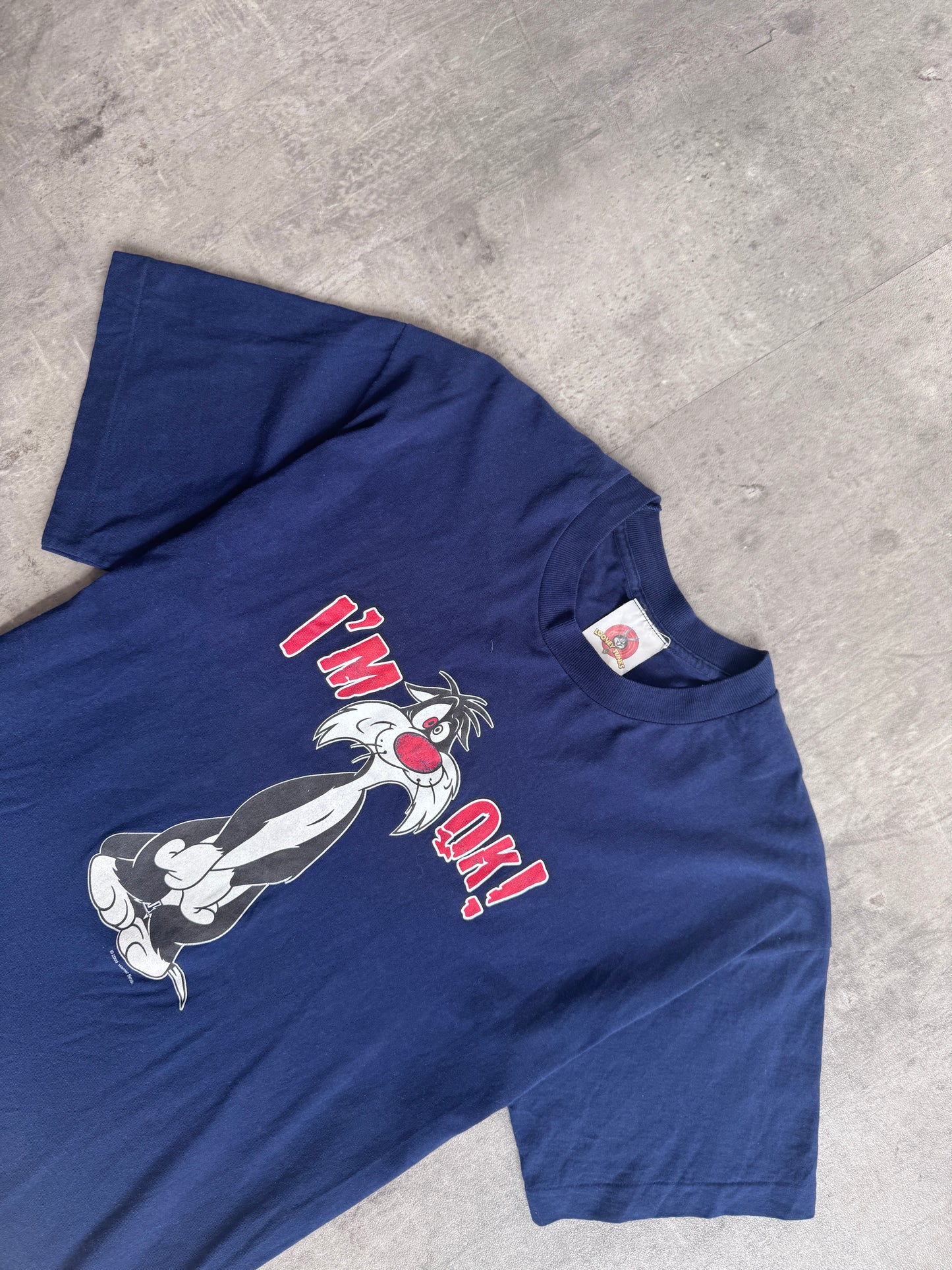 Looney Tunes Single Stitch Sylvester 'I'm Ok' Tee