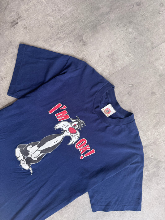 Looney Tunes Single Stitch Sylvester 'I'm Ok' Tee