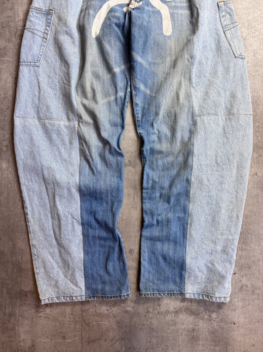 VT Rework: Bape Patchwork Wide Fit Denim Jeans