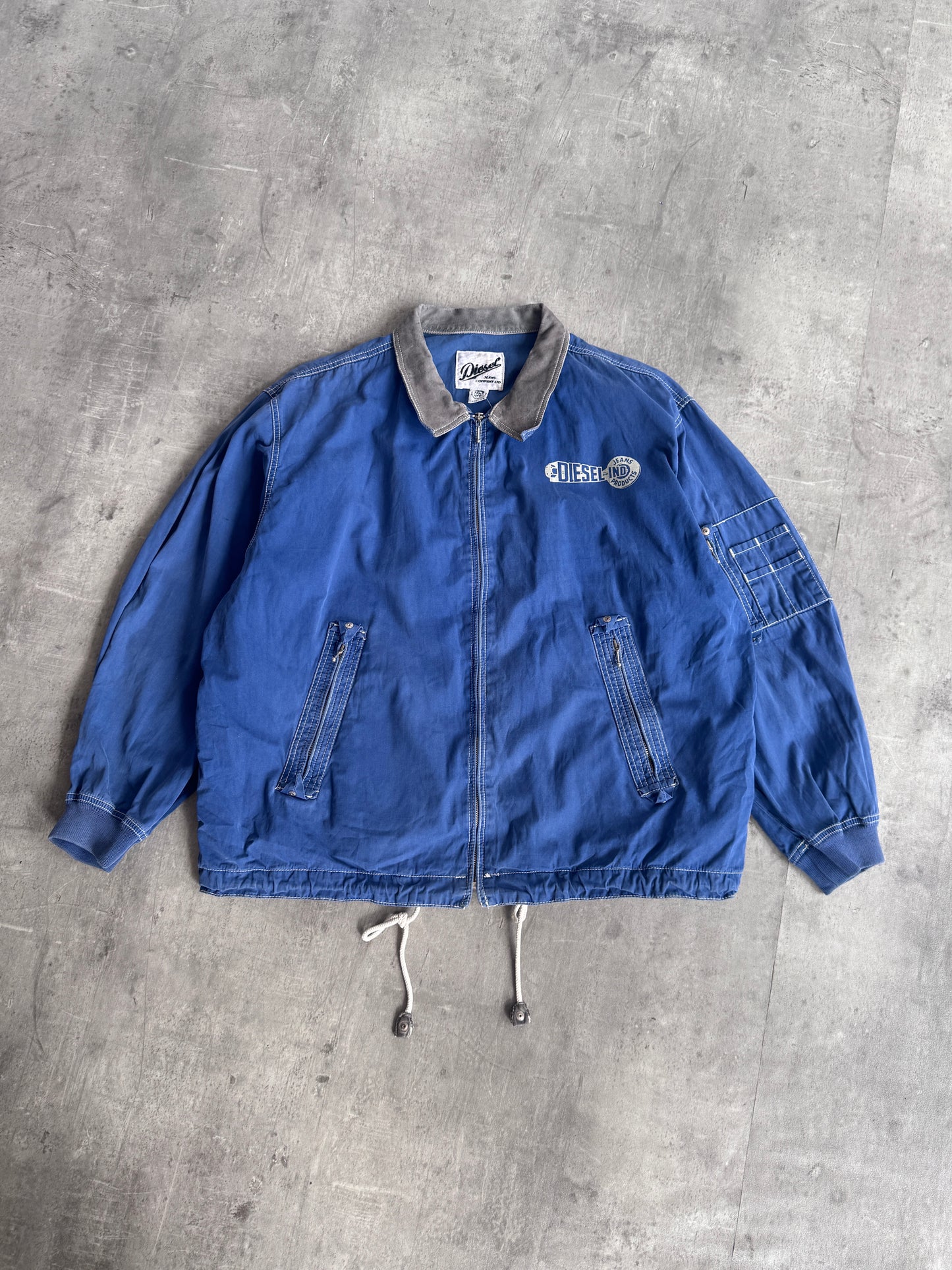 Diesel Jeans Blue Cotton Workwear Jacket