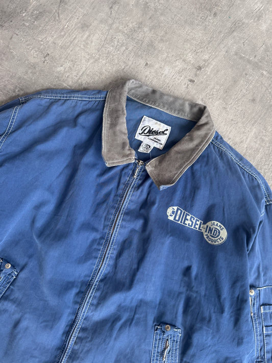Diesel Jeans Blue Cotton Workwear Jacket