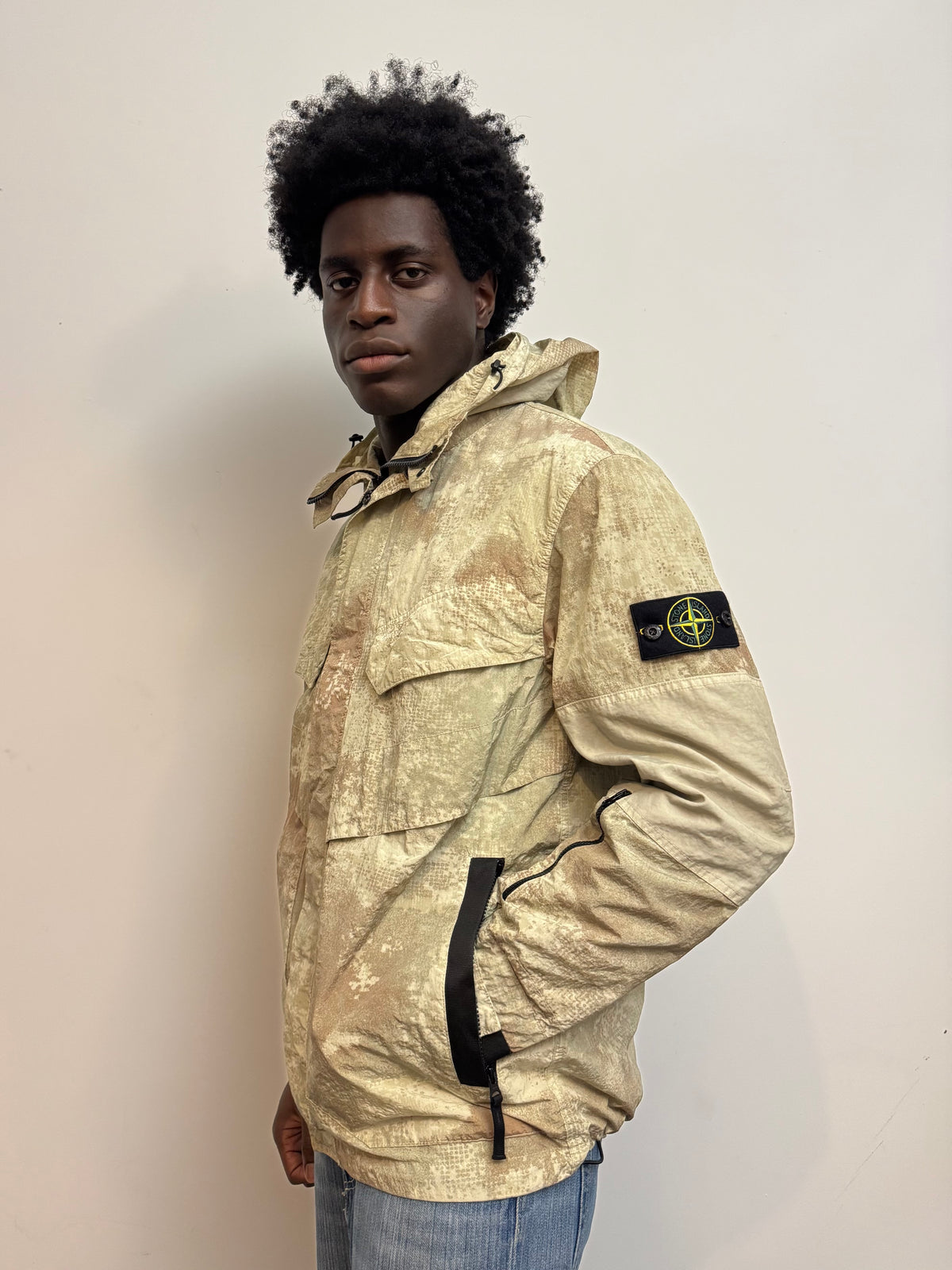 S/S 2024 Stone Island Dissolving Grid Camo Jacket (MA719). FA 276