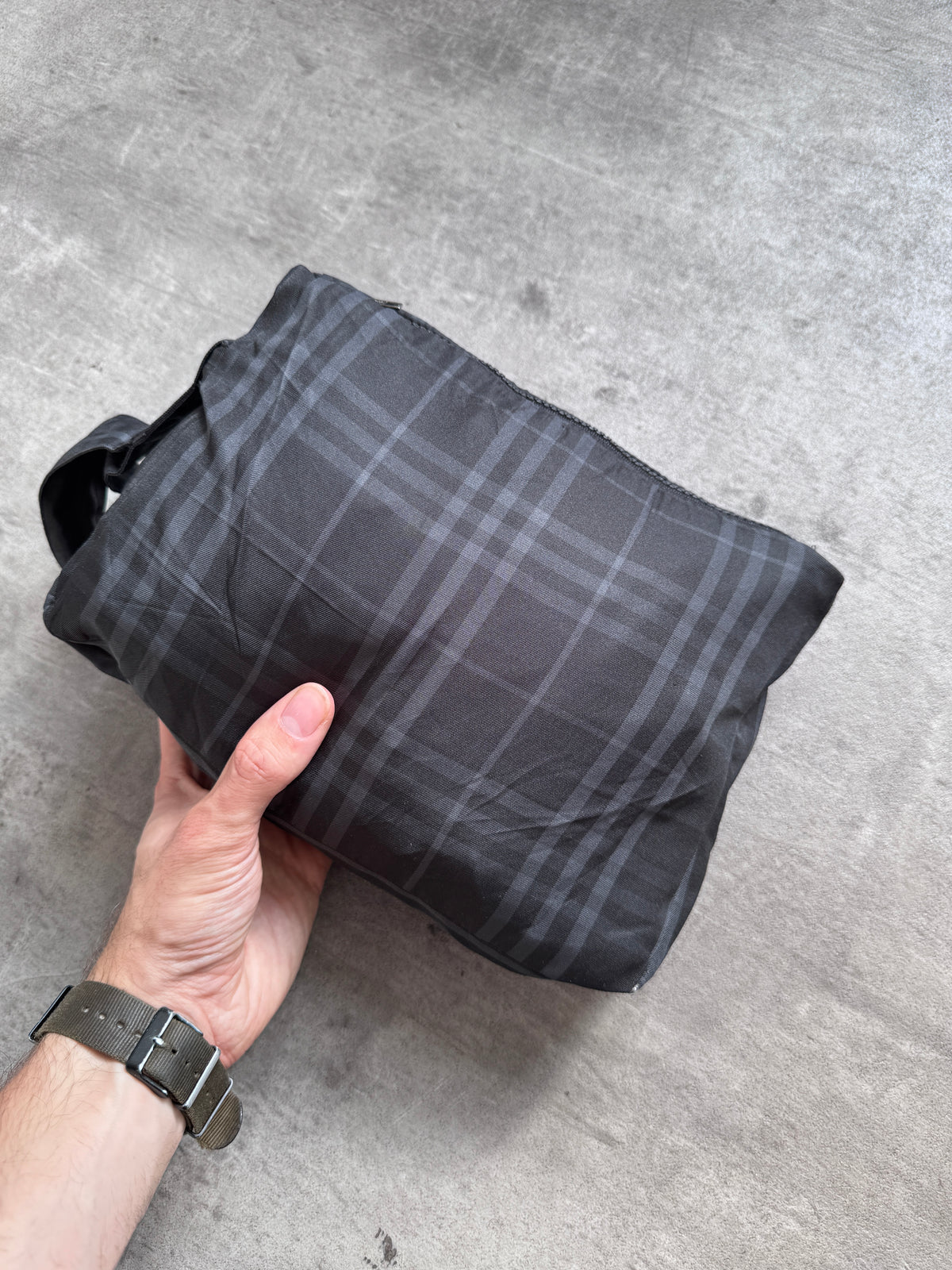 2000's Burberry UK Made Packable Plaid Tech Jacket
