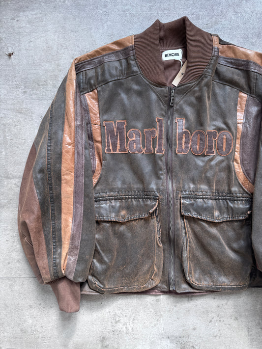 VT Rework: Marlboro Waxed Cotton Quad Pocket Leather Utility Jacket