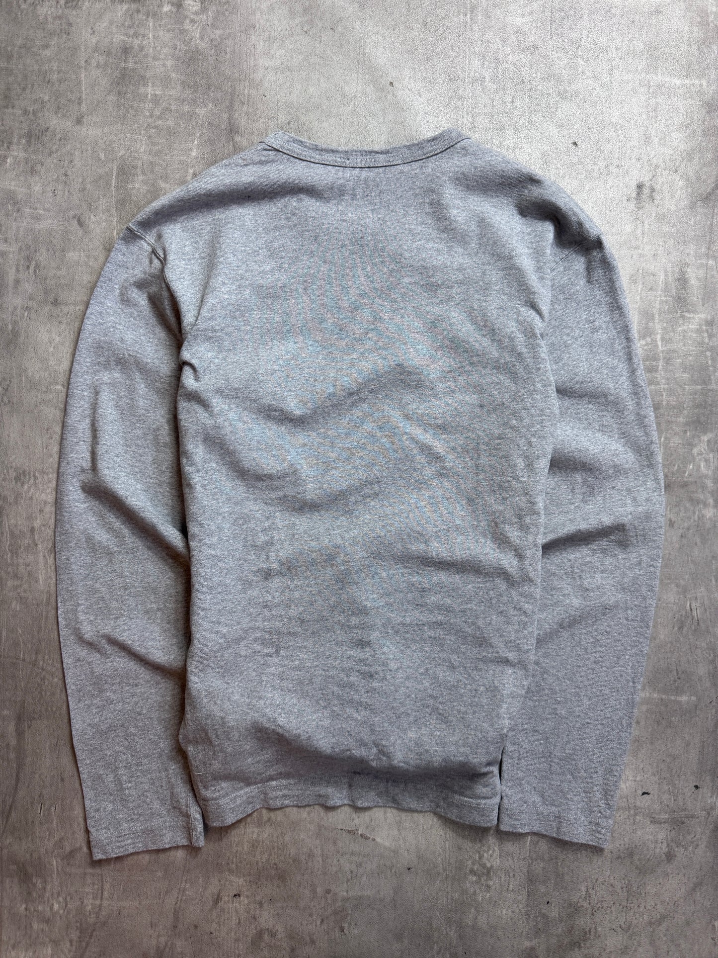 2011 CDG Grey Cut & Sew Mixed Plaid LS Tee