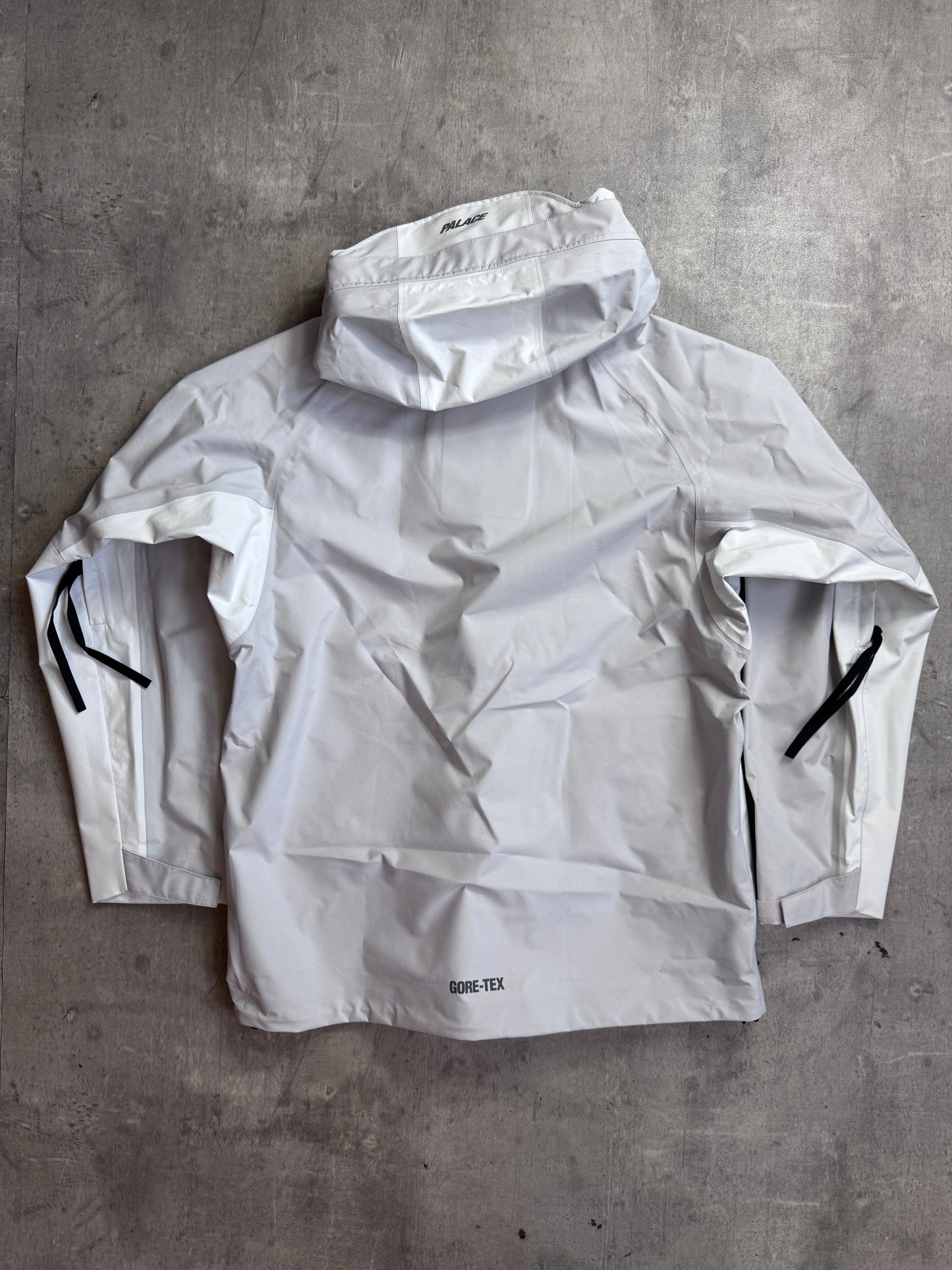 Palace Gore Tex Grey Tech Wave Length Reflective Logo Full Zip Up Jacket