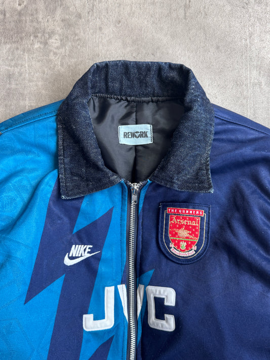 VT Rework Nike x Arsenal JVC Denim Cropped Bomber Jacket