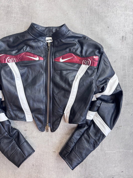 VT Rework: Total 90 Nike Leather Cropped Racing Jacket