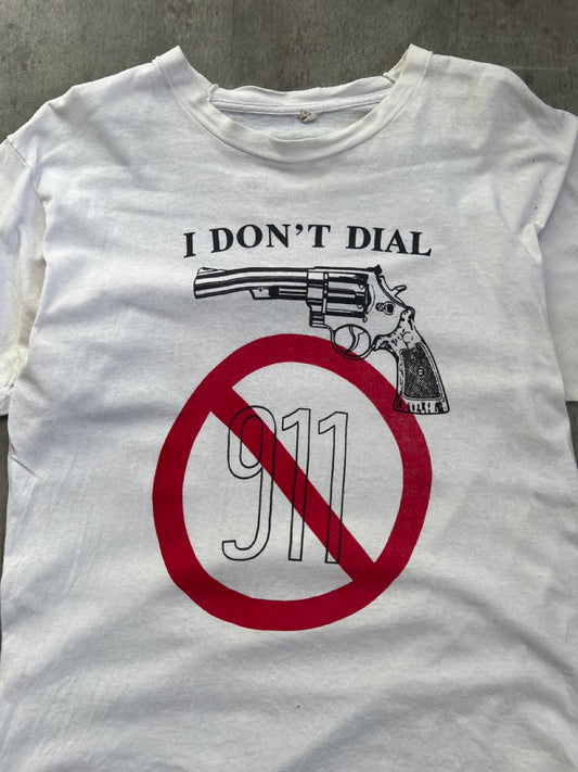 Don't Dial 911 Single Stitch Graphic Tee