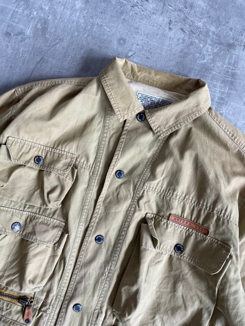 Avirex Sand Cotton Multipocket Chore Jacket