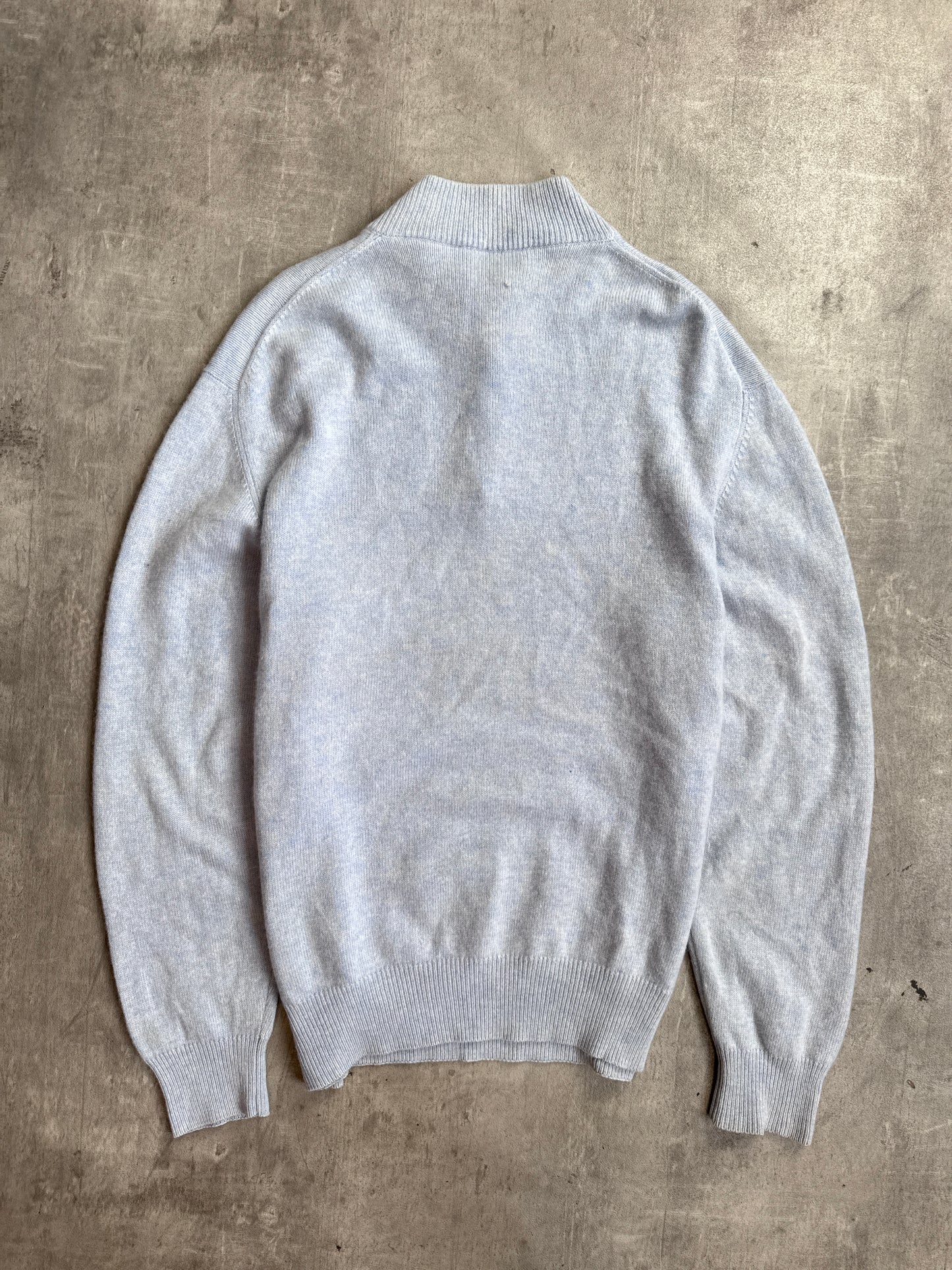 Loro Piana Light Blue Quarter Button Cashmere Sweater