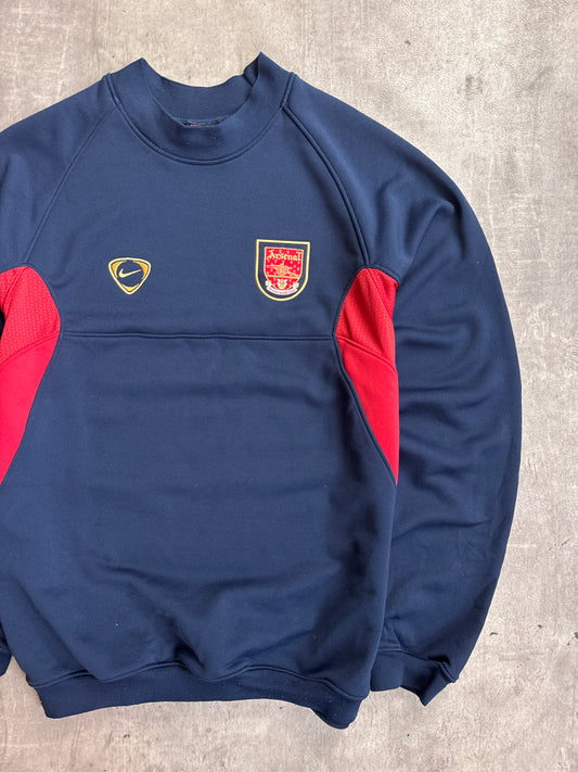 Arsenal F.C. 2001-02 Nike Navy Training Sweatshirt