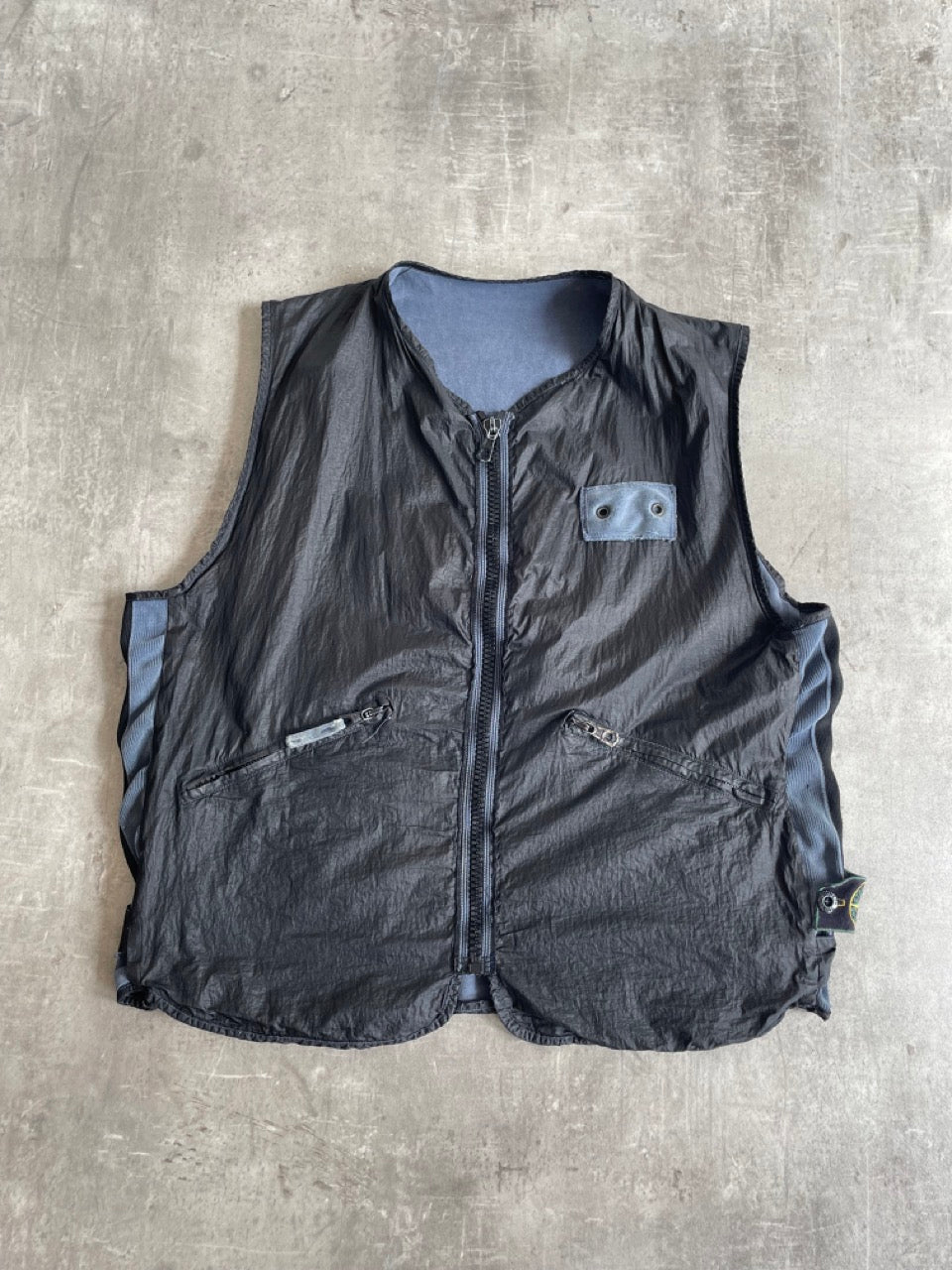 S/S1996 Stone Island Reversible Black Technical Vest