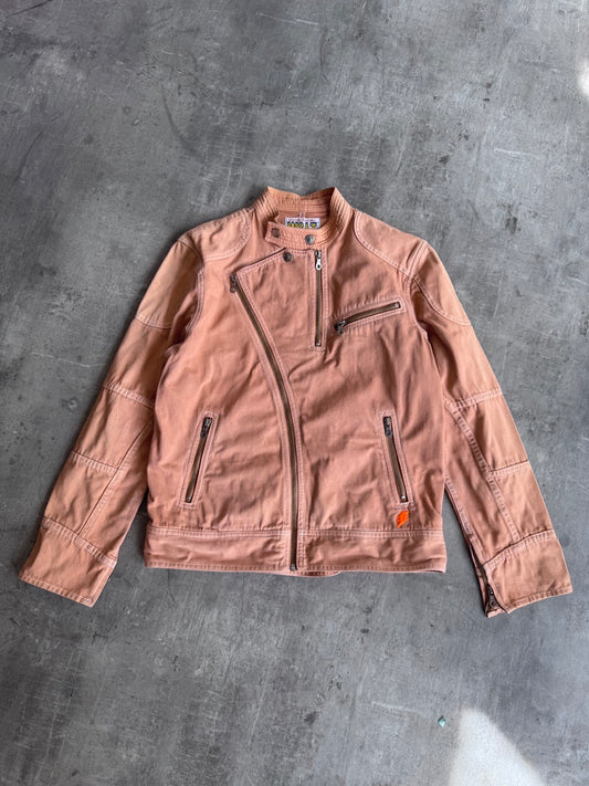 W< Pink  Denim Biker Jacket